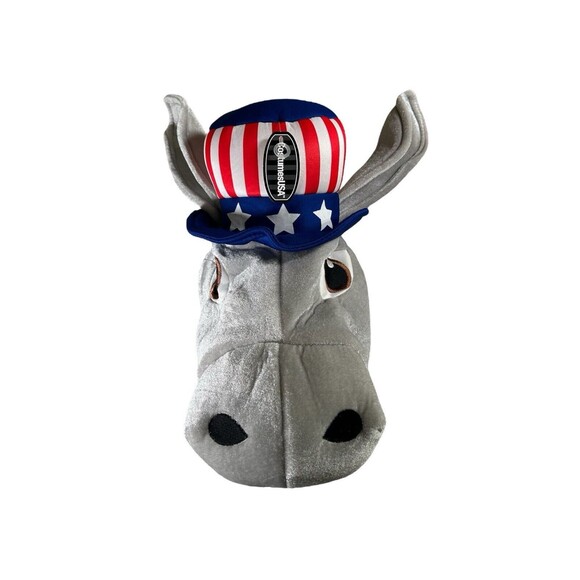 Adult DEMOCRATIC PARTY DONKEY Plush HAT OS Political Costume USA Politics- New - Picture 3 of 8